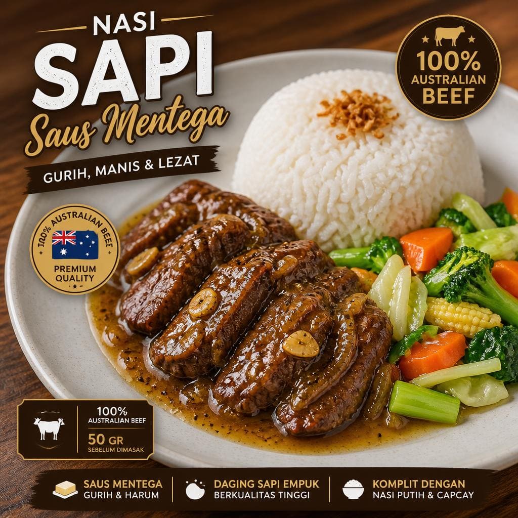Nasi Sapi Saus Mentega D’ Cost Seafood